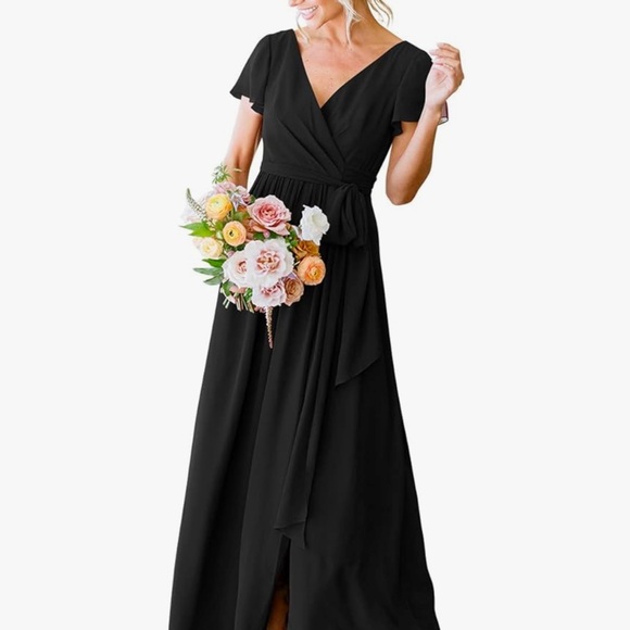 LOVEJOY Elegant Black Evening / Bridesmaid Dress - Picture 2 of 11